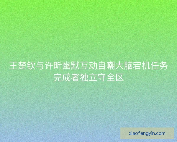 王楚钦与许昕幽默互动自嘲大脑宕机任务完成者独立守全区 王楚钦与许昕幽默互动自嘲大脑宕机任务完成者独立守全区