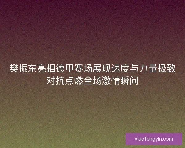 樊振东亮相德甲赛场展现速度与力量极致对抗点燃全场激情瞬间